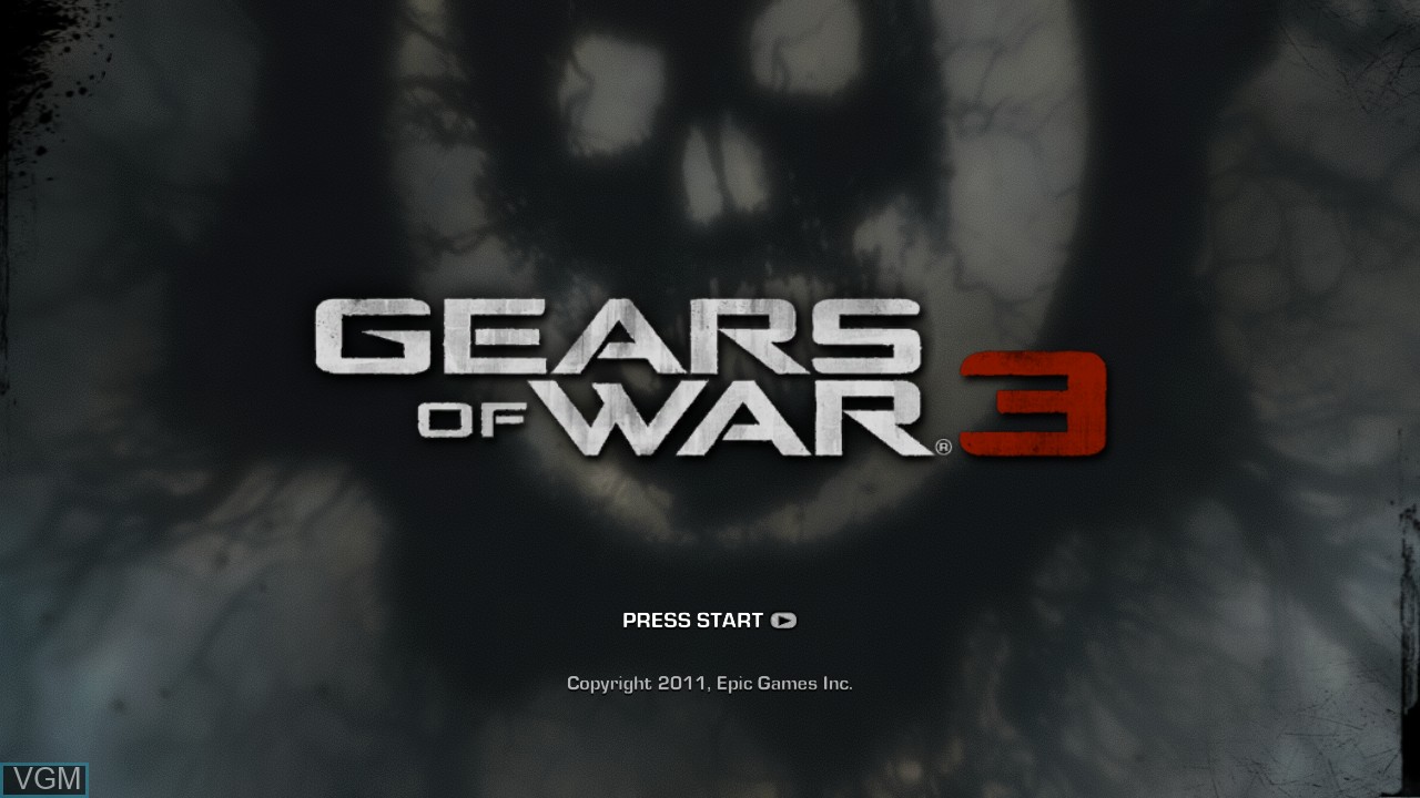 Image de l'ecran titre du jeu Gears of War 3 sur Microsoft Xbox 360