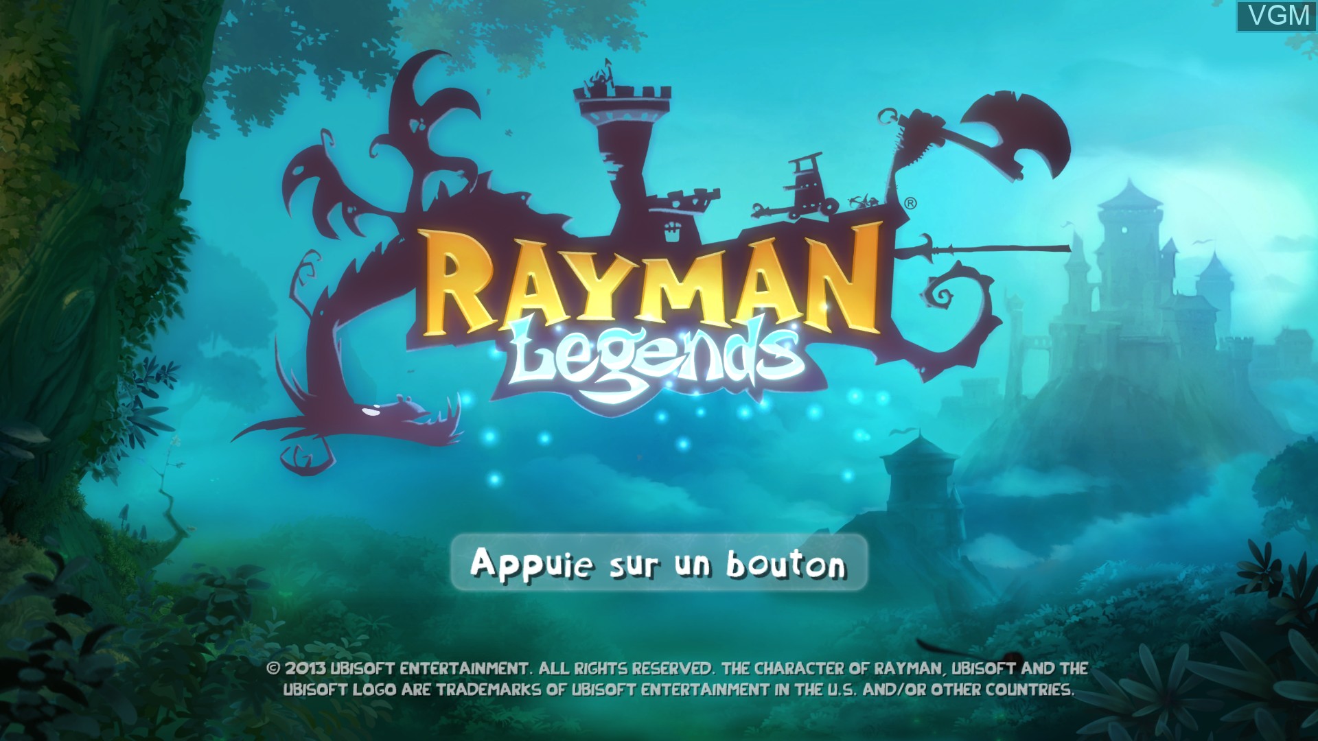 Image de l'ecran titre du jeu Rayman Legends sur Microsoft Xbox 360