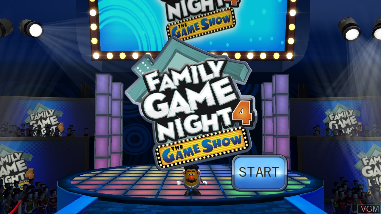 Image de l'ecran titre du jeu Hasbro Family Game Night 4 - The Game Show Edition sur Microsoft Xbox 360