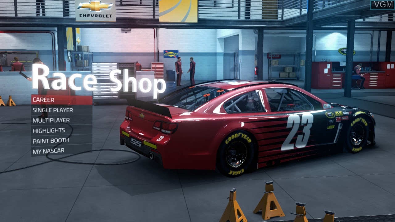 Image du menu du jeu NASCAR '14 sur Microsoft Xbox 360