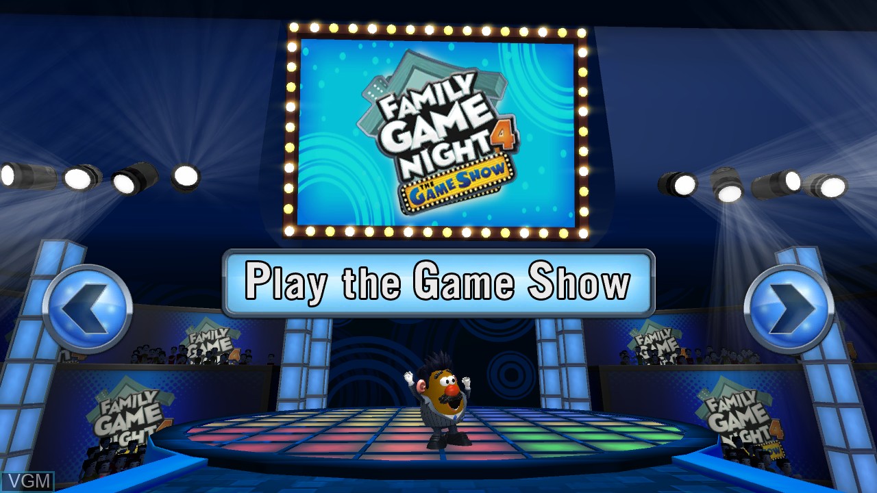 Image du menu du jeu Family Game Night 4 - The Game Show sur Microsoft Xbox 360