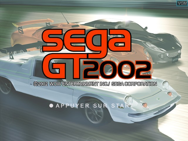 Image de l'ecran titre du jeu Sega GT 2002 sur Microsoft Xbox