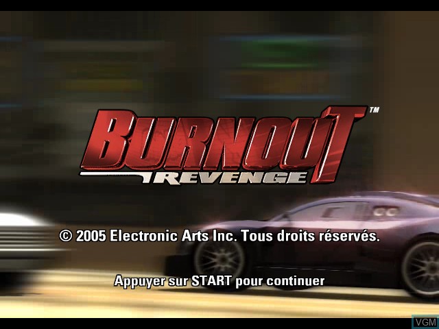 Image de l'ecran titre du jeu Burnout Revenge sur Microsoft Xbox