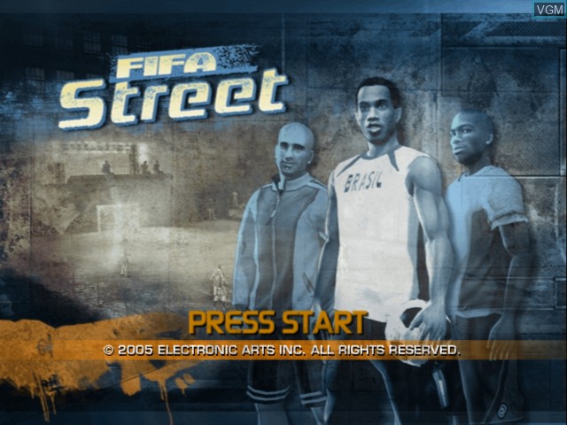 Image de l'ecran titre du jeu FIFA Street sur Microsoft Xbox