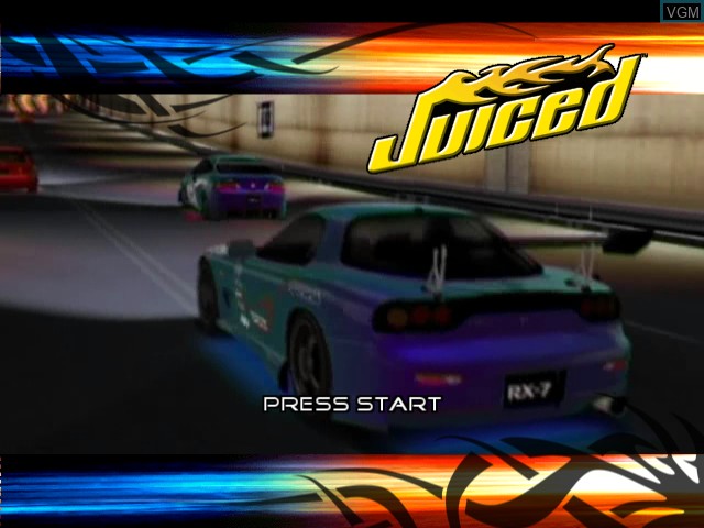 Image de l'ecran titre du jeu Juiced sur Microsoft Xbox