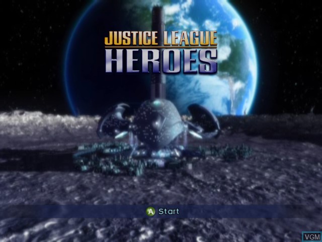 Image de l'ecran titre du jeu Justice League Heroes sur Microsoft Xbox