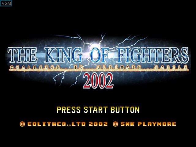 Image de l'ecran titre du jeu King of Fighters 2002, The sur Microsoft Xbox