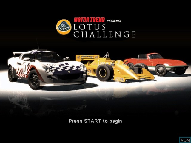 Image de l'ecran titre du jeu Lotus Challenge sur Microsoft Xbox