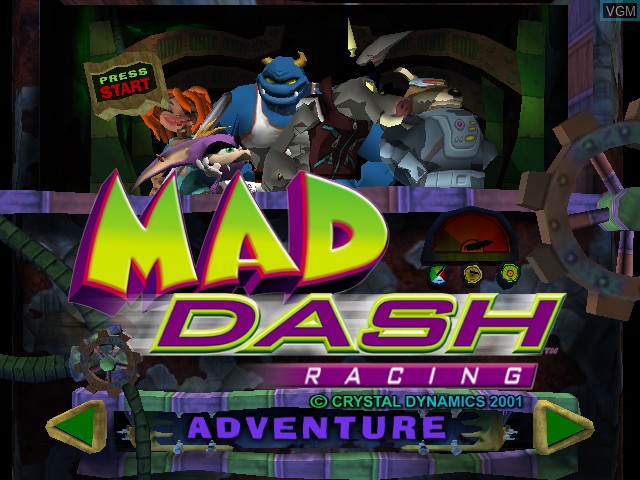 Image de l'ecran titre du jeu Mad Dash Racing sur Microsoft Xbox