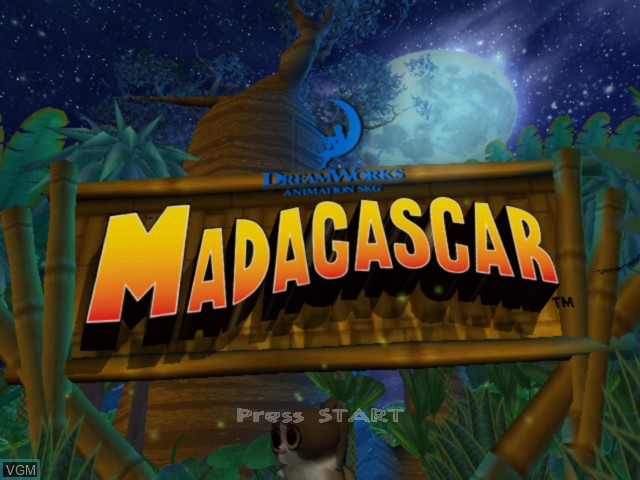 Image de l'ecran titre du jeu Madagascar sur Microsoft Xbox