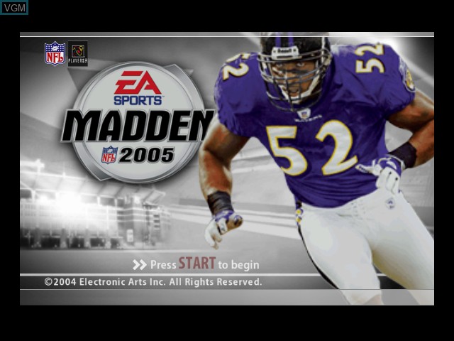 Image de l'ecran titre du jeu Madden NFL 2005 sur Microsoft Xbox