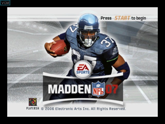 Image de l'ecran titre du jeu Madden NFL 07 sur Microsoft Xbox