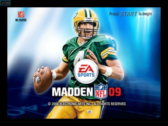 Image de l'ecran titre du jeu Madden NFL 09 sur Microsoft Xbox