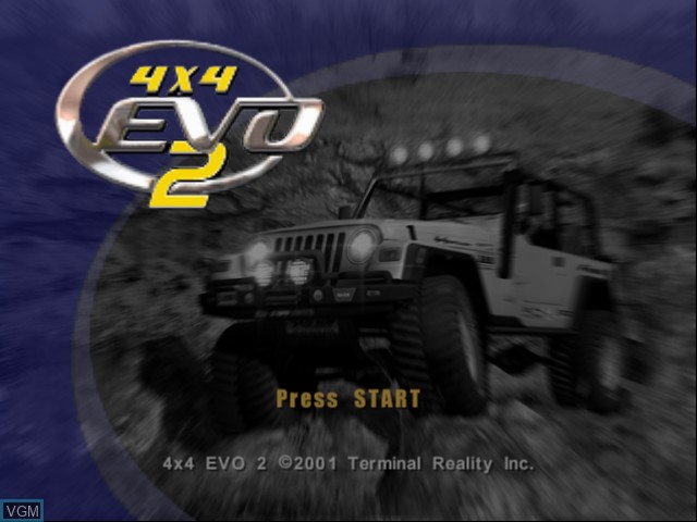 Image de l'ecran titre du jeu 4X4 EVO 2 sur Microsoft Xbox