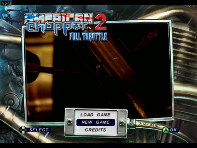 Image de l'ecran titre du jeu American Chopper 2 - Full Throttle sur Microsoft Xbox