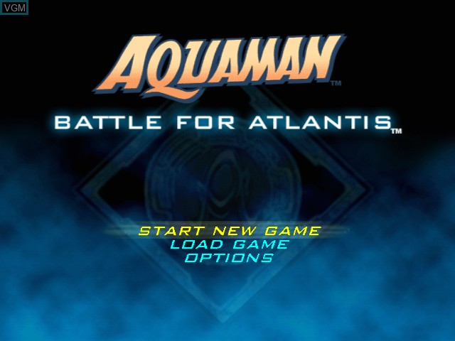 Image de l'ecran titre du jeu Aquaman - Battle for Atlantis sur Microsoft Xbox
