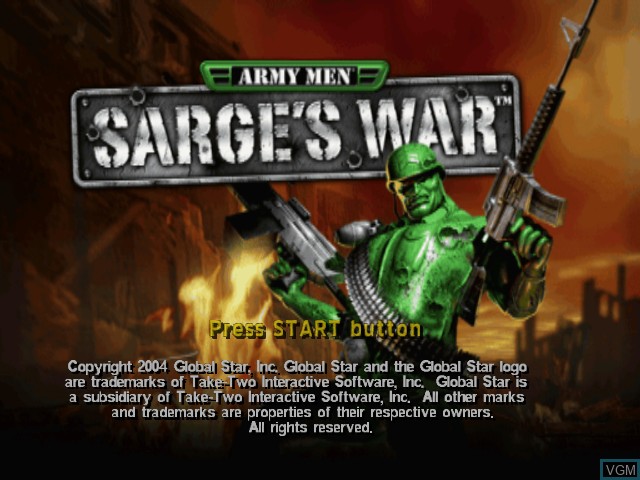 Image de l'ecran titre du jeu Army Men - Sarge's War sur Microsoft Xbox