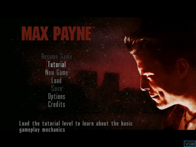 Image de l'ecran titre du jeu Max Payne sur Microsoft Xbox