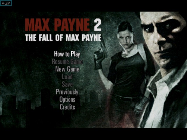 Image de l'ecran titre du jeu Max Payne 2 - The Fall of Max Payne sur Microsoft Xbox