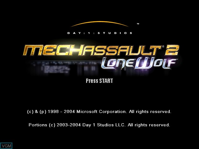 Image de l'ecran titre du jeu MechAssault 2 - Lone Wolf sur Microsoft Xbox
