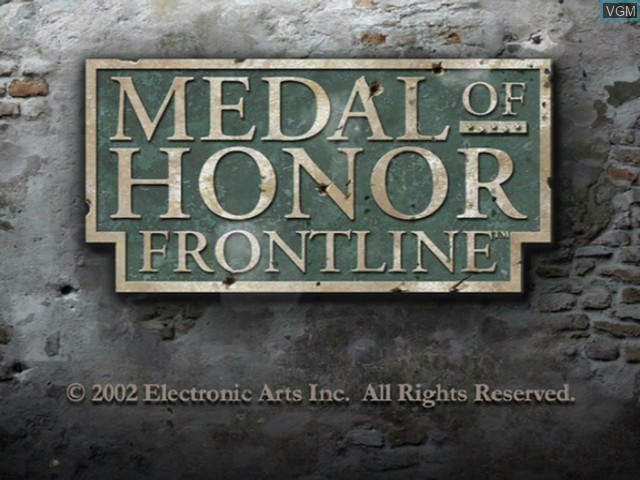 Image de l'ecran titre du jeu Medal of Honor Frontline sur Microsoft Xbox