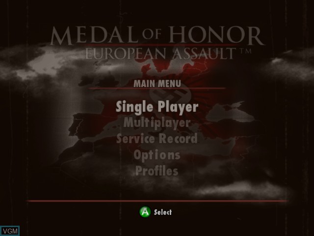 Image de l'ecran titre du jeu Medal of Honor - European Assault sur Microsoft Xbox