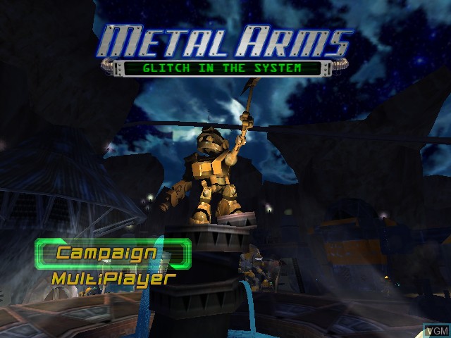 Image de l'ecran titre du jeu Metal Arms - Glitch in the System sur Microsoft Xbox