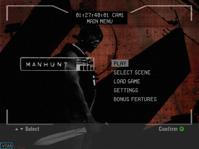Image de l'ecran titre du jeu Manhunt sur Microsoft Xbox