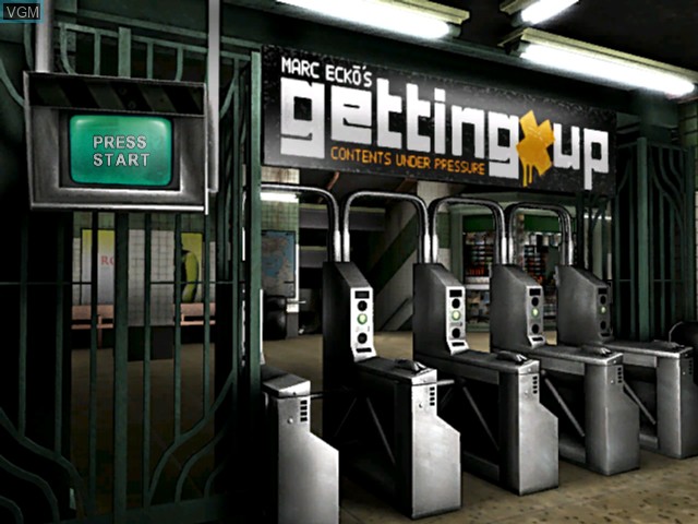 Image de l'ecran titre du jeu Marc Ecko's Getting Up - Contents Under Pressure sur Microsoft Xbox