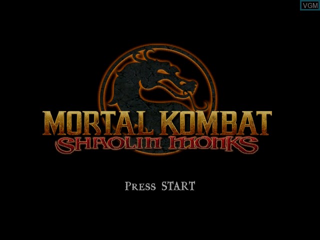 Image de l'ecran titre du jeu Mortal Kombat - Shaolin Monks sur Microsoft Xbox