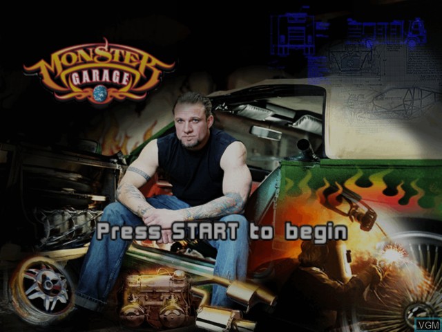 Image de l'ecran titre du jeu Monster Garage sur Microsoft Xbox