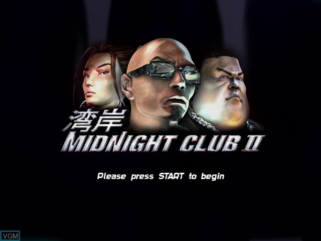 Image de l'ecran titre du jeu Midnight Club II sur Microsoft Xbox