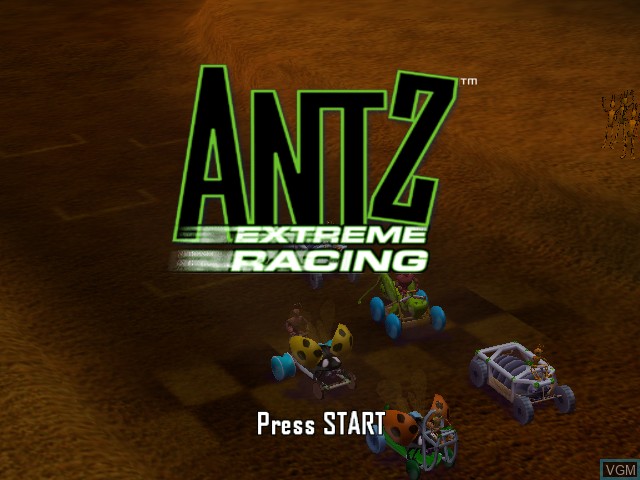 Image de l'ecran titre du jeu Antz Extreme Racing sur Microsoft Xbox