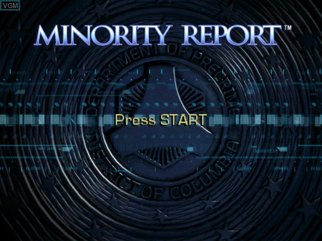 Image de l'ecran titre du jeu Minority Report - Everybody Runs sur Microsoft Xbox