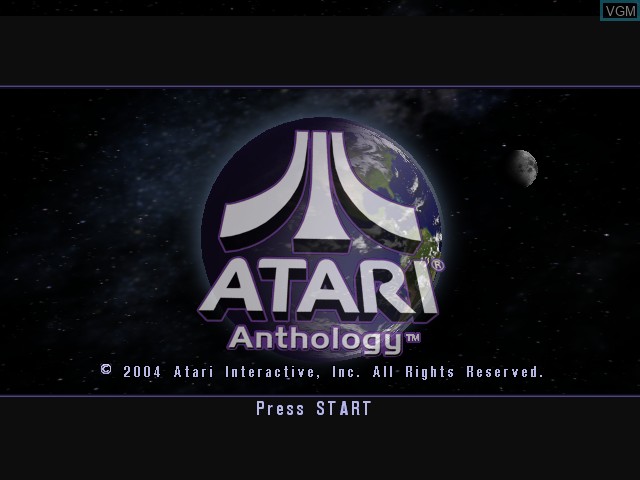 Image de l'ecran titre du jeu Atari Anthology sur Microsoft Xbox