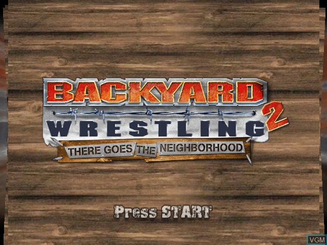 Image de l'ecran titre du jeu Backyard Wrestling 2 - There Goes the Neighborhood sur Microsoft Xbox
