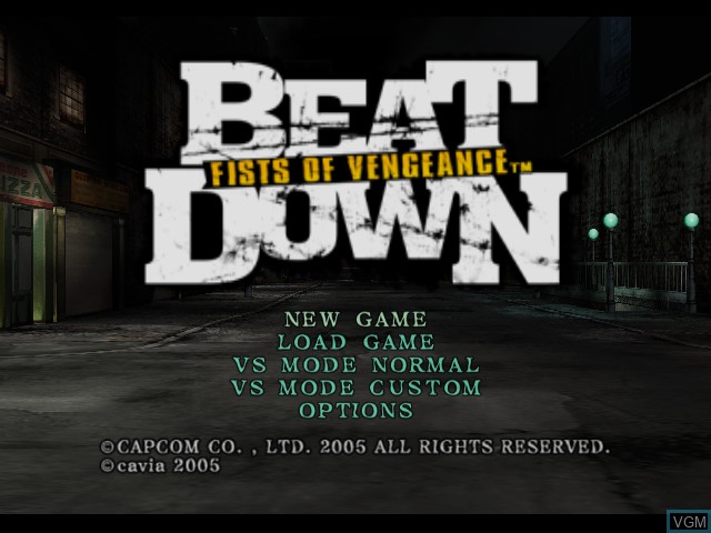 Image de l'ecran titre du jeu Beat Down - Fists of Vengeance sur Microsoft Xbox