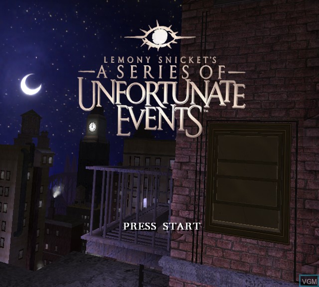 Image de l'ecran titre du jeu Lemony Snicket's A Series of Unfortunate Events sur Microsoft Xbox