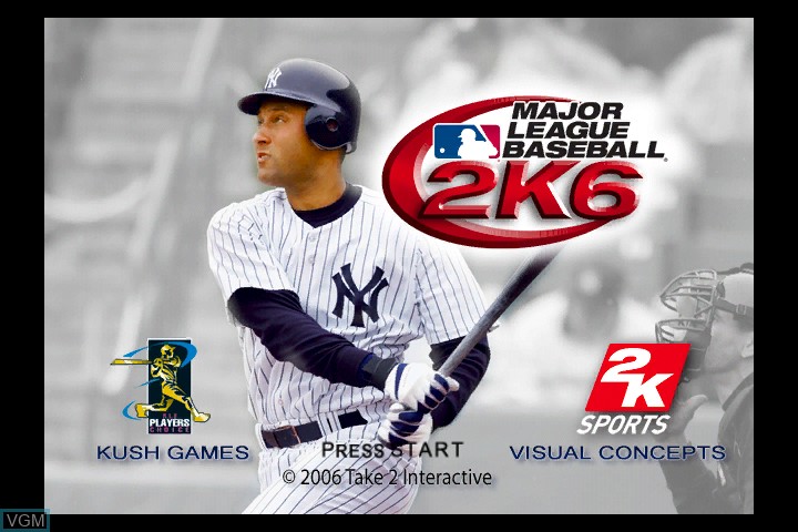 Image de l'ecran titre du jeu Major League Baseball 2K6 sur Microsoft Xbox