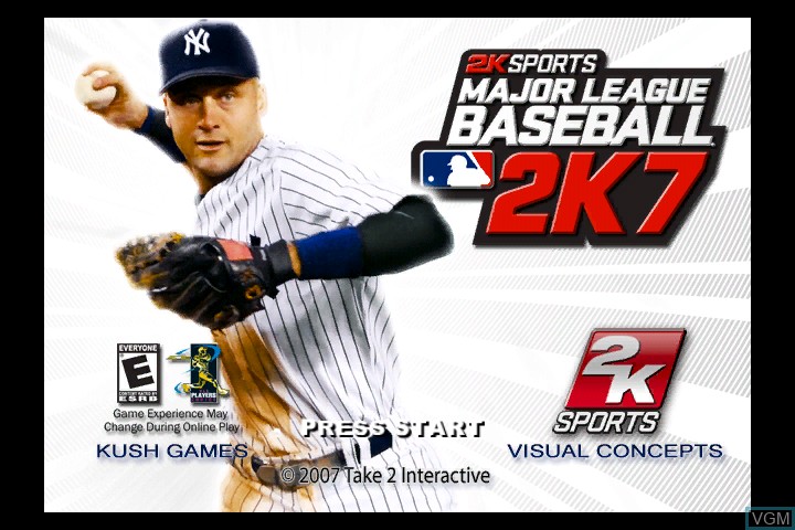 Image de l'ecran titre du jeu Major League Baseball 2K7 sur Microsoft Xbox