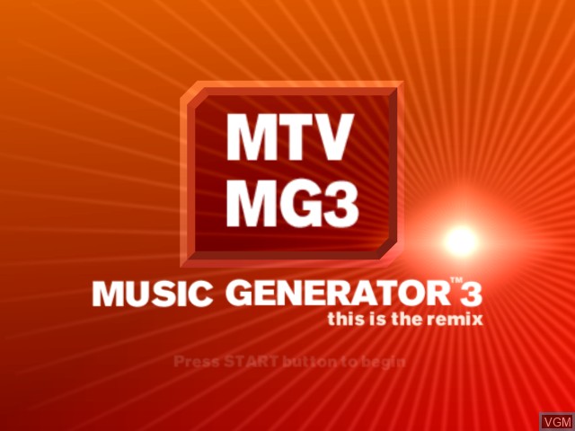 Image de l'ecran titre du jeu MTV Music Generator 3 - This Is the Remix sur Microsoft Xbox