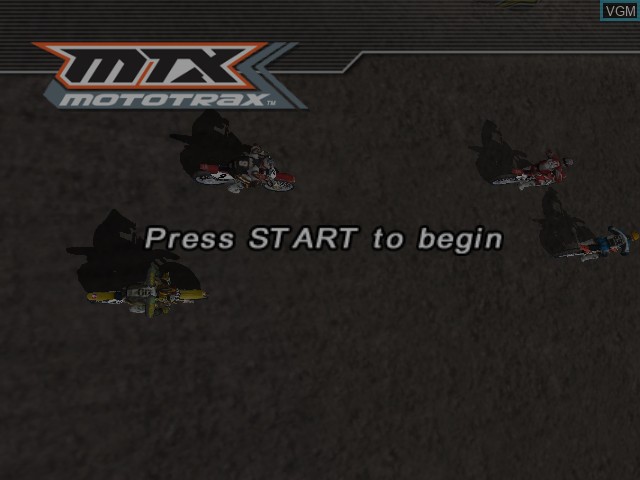 Image de l'ecran titre du jeu MTX Mototrax sur Microsoft Xbox