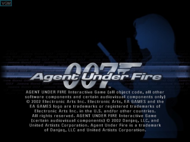 Image de l'ecran titre du jeu 007 - Agent Under Fire sur Microsoft Xbox