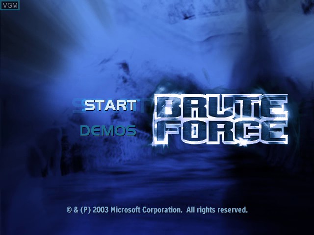 Image de l'ecran titre du jeu Brute Force sur Microsoft Xbox