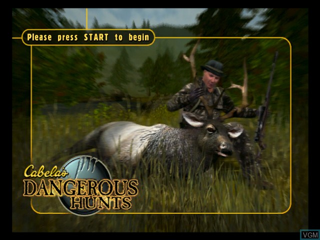 Image de l'ecran titre du jeu Cabela's Dangerous Hunts sur Microsoft Xbox