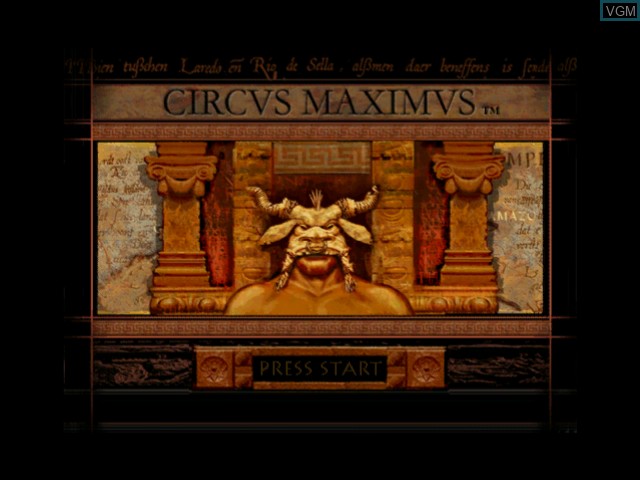 Image de l'ecran titre du jeu Circus Maximus - Chariot Wars sur Microsoft Xbox