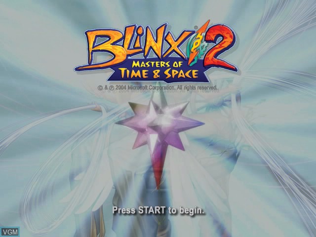 Image de l'ecran titre du jeu Blinx 2 - Battle of Time and Space sur Microsoft Xbox
