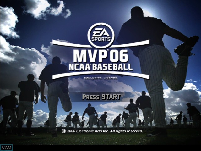 Image de l'ecran titre du jeu MVP 06 NCAA Baseball sur Microsoft Xbox