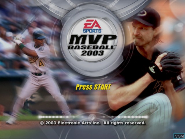 Image de l'ecran titre du jeu MVP Baseball 2003 sur Microsoft Xbox