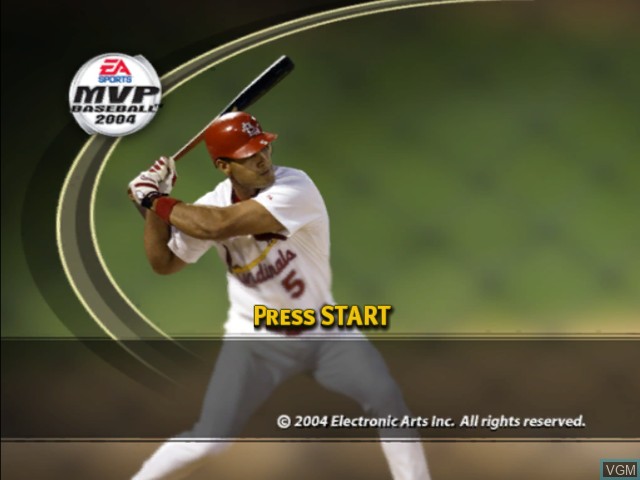 Image de l'ecran titre du jeu MVP Baseball 2004 sur Microsoft Xbox